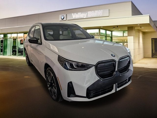 2026 BMW X3 M50 xDrive in Alpine White — front three-quarter view